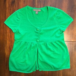 Josephine Chaus Two Buttom Sweater- Size Medium- Green
